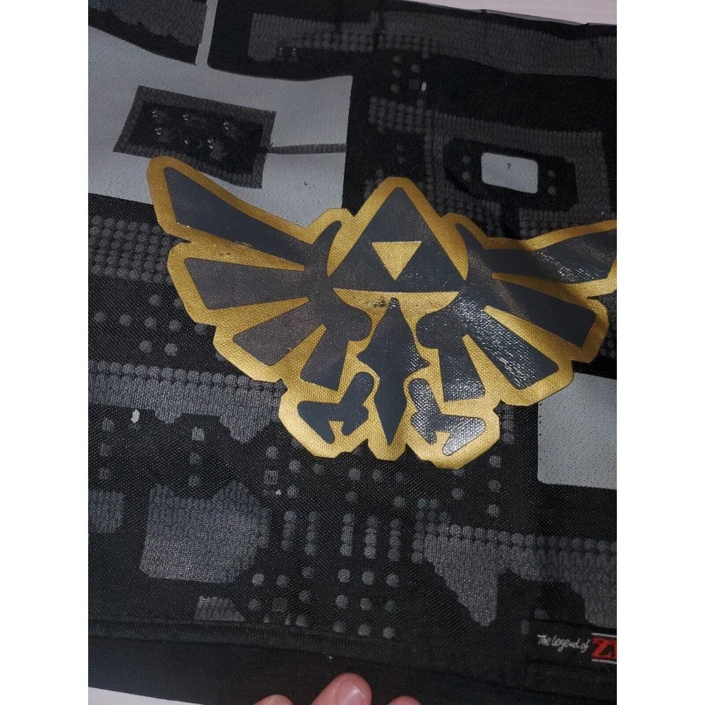 The Legend of Zelda Winged Triforce Black Crossbody Messenger Bag Bioworld 2008